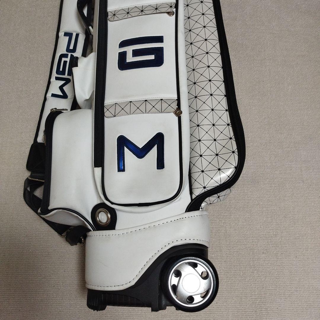 PGM GOLF キャディバッグ ホワイト キャスター付き