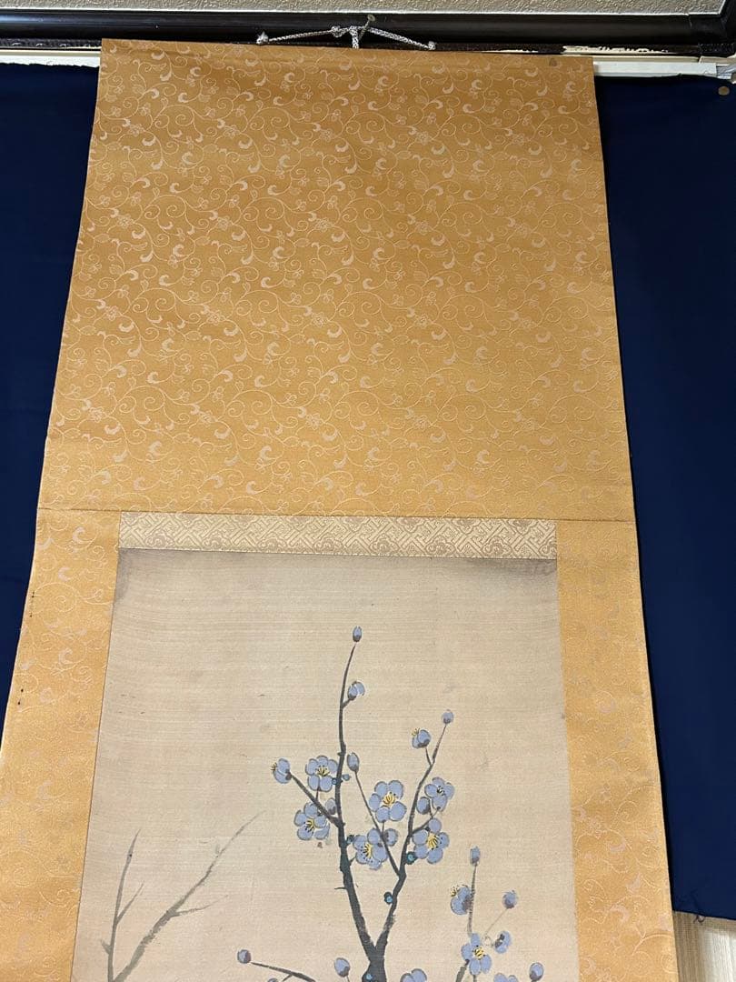 掛け軸 掛軸 鳥 スズメ 雀 300