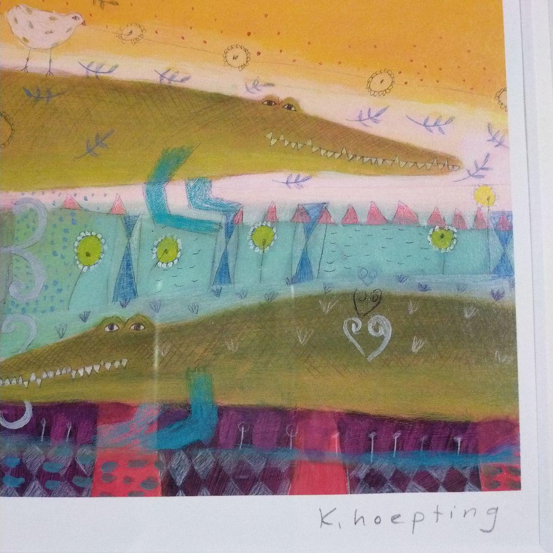 カレン ホイプティング ワニの歌 96 ダイヤモンド ・ スクリーニング 額付き