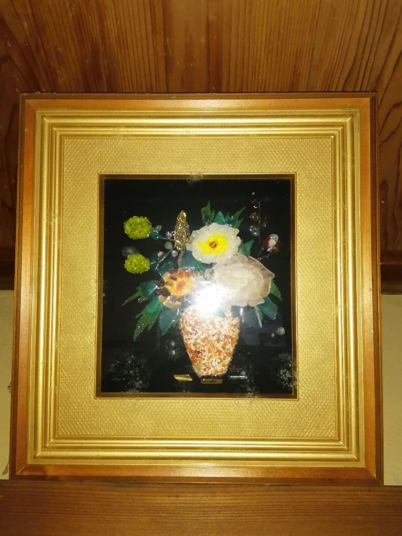 ガラス画と額縁