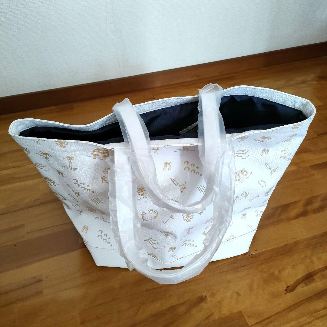 ★未使用品★Callawayゴルフトートバックビーチモチーフ 合成皮革 ホワイト