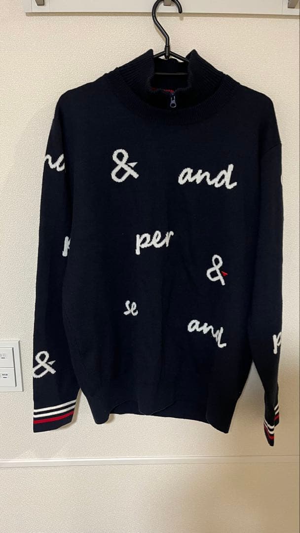 アンパスィ　防風ライナー付きニット　黒