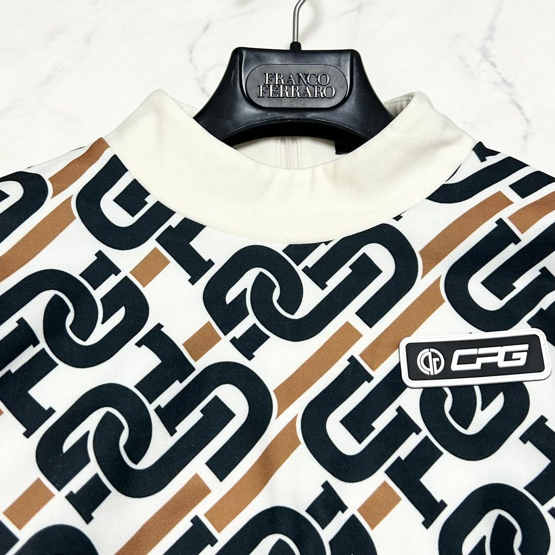 CPG GOLF チェーンロゴグラフィカルワンピース ゴルフ ホワイト×ブラック