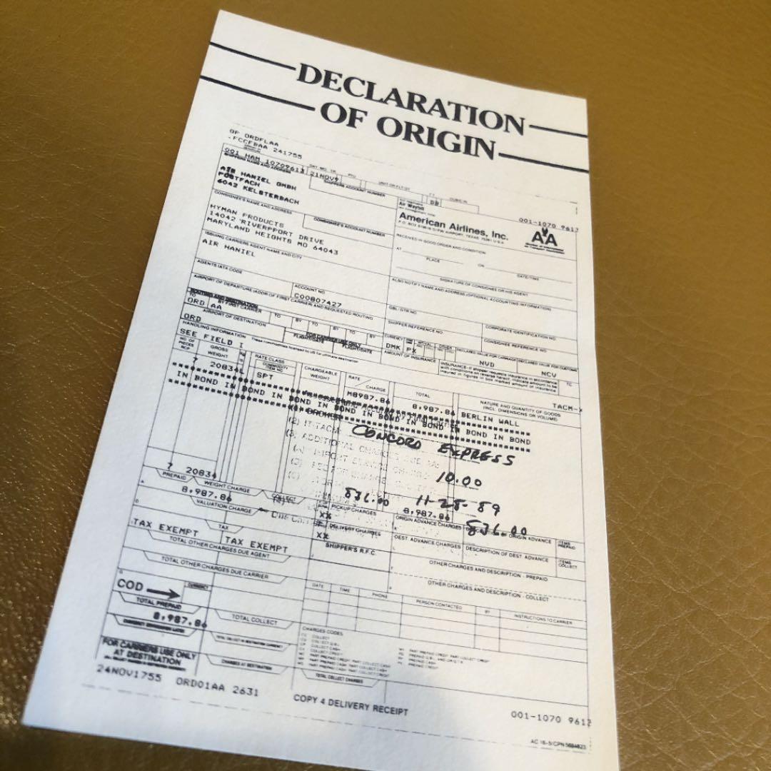 ベルリンの壁の破片⭐︎原産地及び真正証明書付き⭐︎