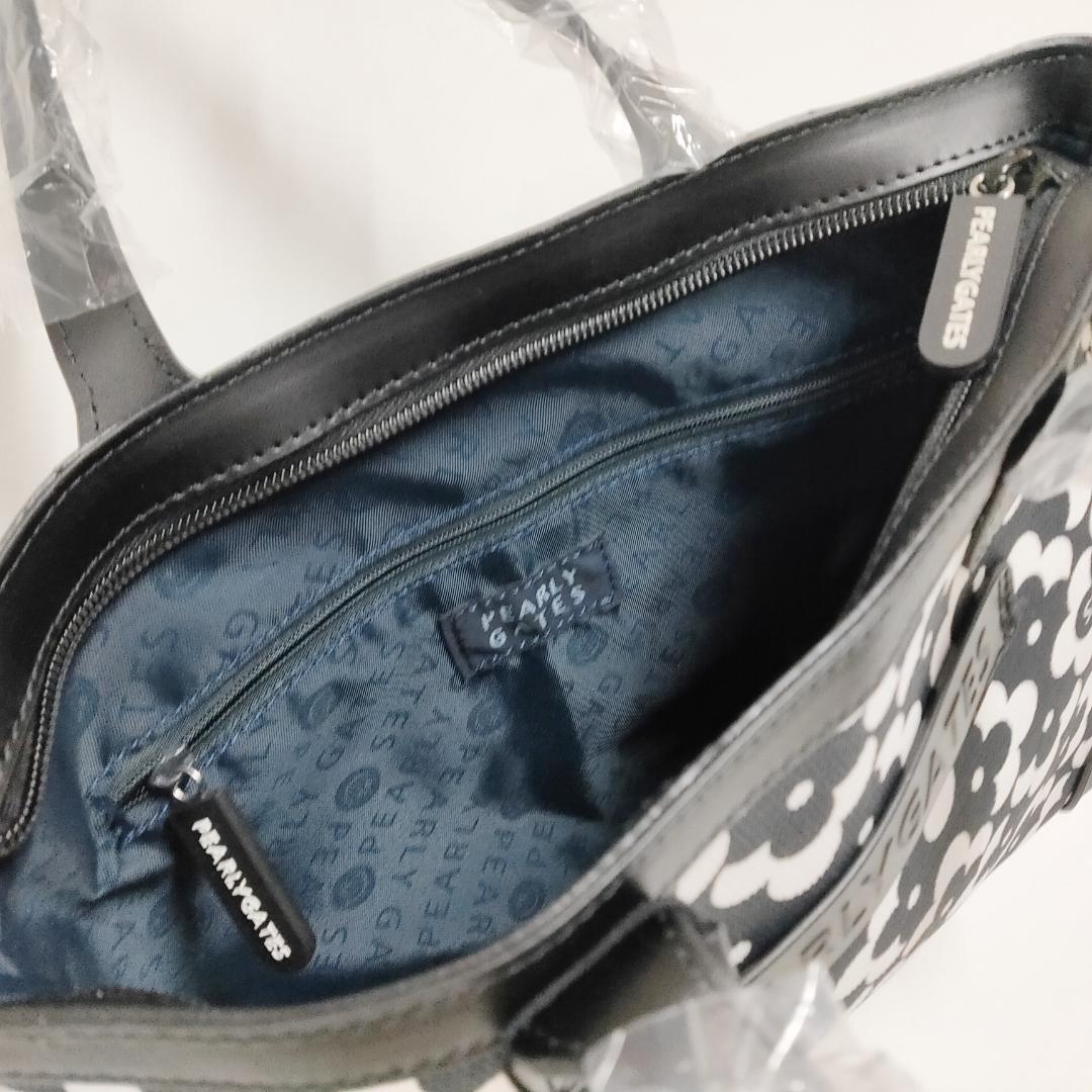 ○★新品未使用 パーリーゲイツ 花柄カートバッグ コンパクトバッグ ブラック