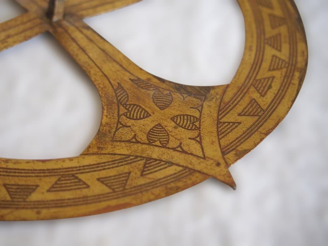 幼子イエス像や聖母マリア像などにつける光輪 真鍮 カトリック彫像用/K328