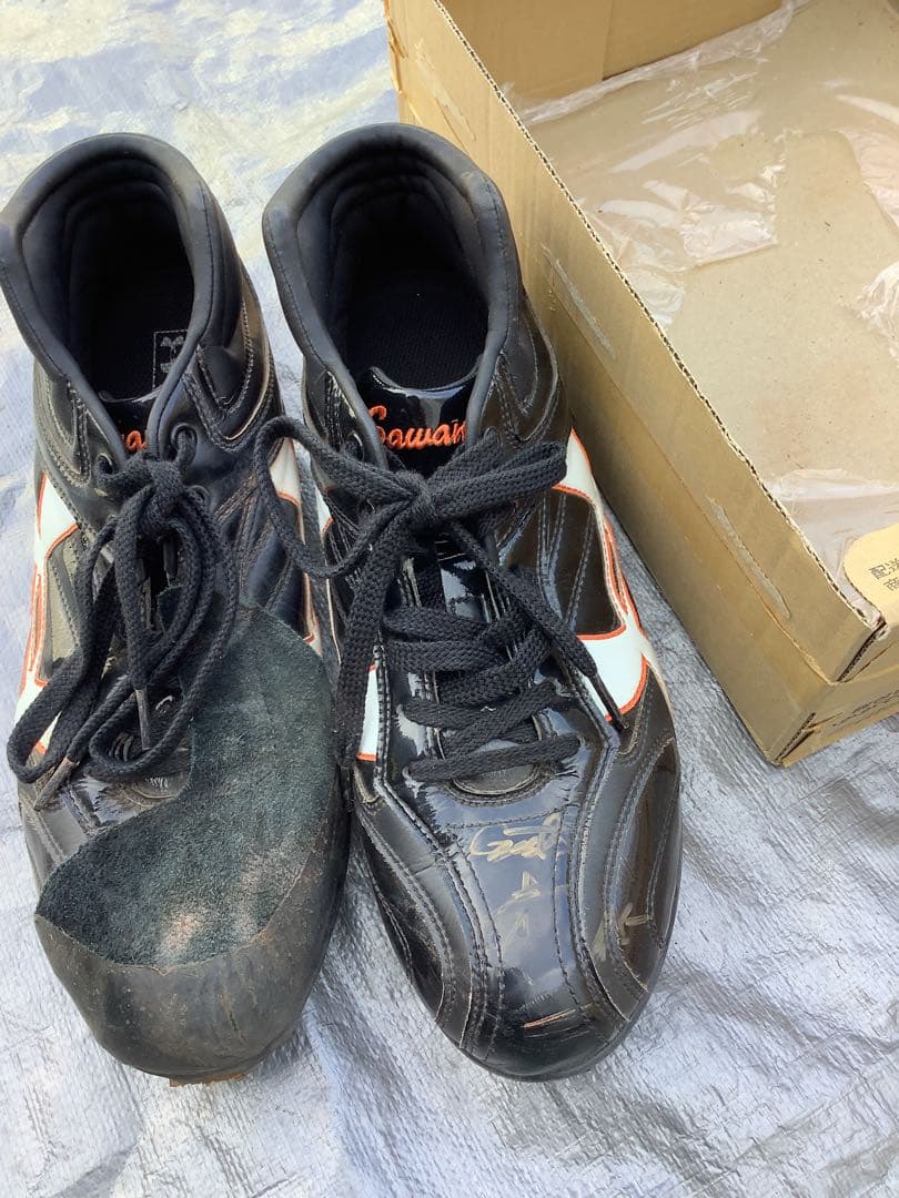 直筆サイン入り 読売ジャイアンツ 澤村投手 実使用スパイク アンダーアーマー