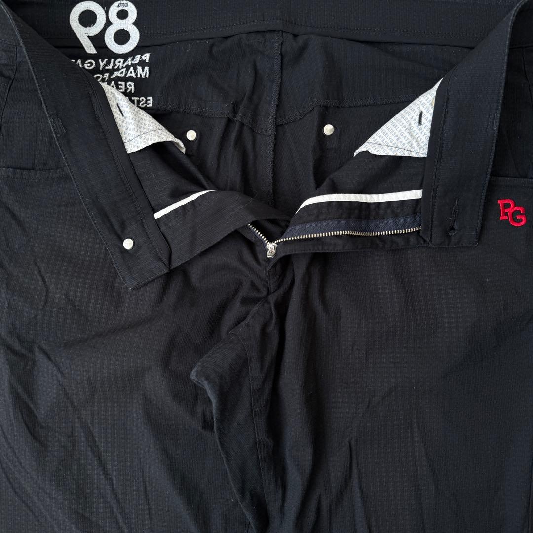 現行モデル　パーリーゲイツ　パンツ　XXL〜4L相当　黒　ブラック　コットン素材
