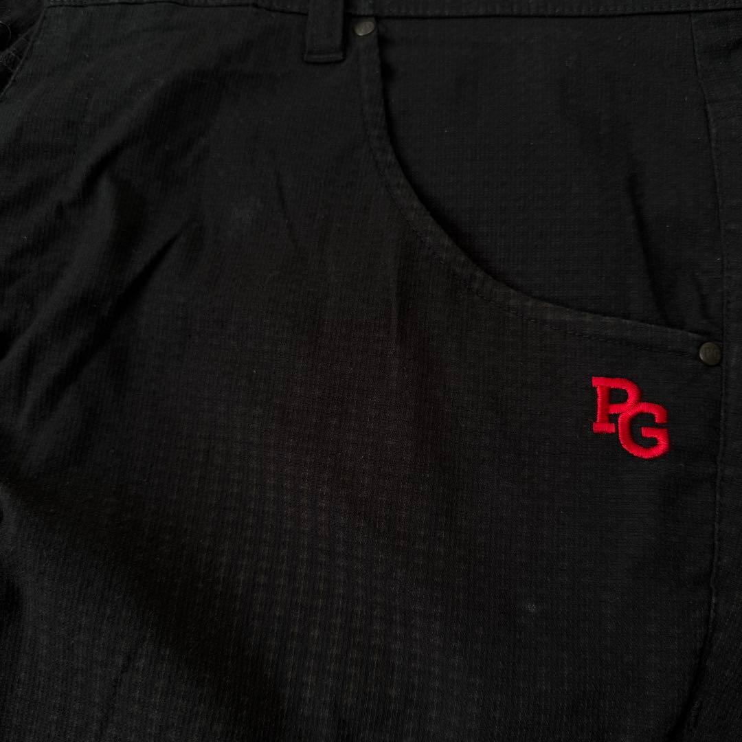 現行モデル　パーリーゲイツ　パンツ　XXL〜4L相当　黒　ブラック　コットン素材