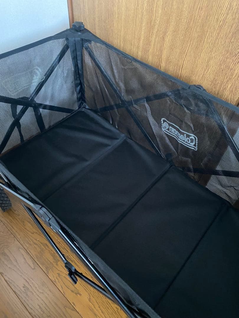 【美品】Coleman ワゴンメッシュ 【新品】ウッドロールテーブル セット