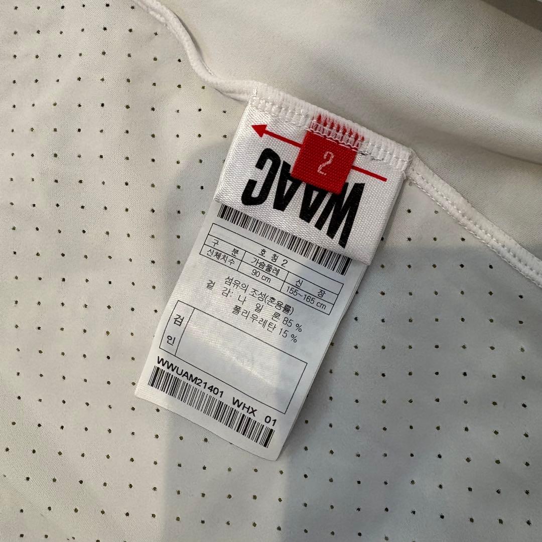 WAAC ワック ジップジャケット アウター 薄手 ホワイト 白 サイズ2