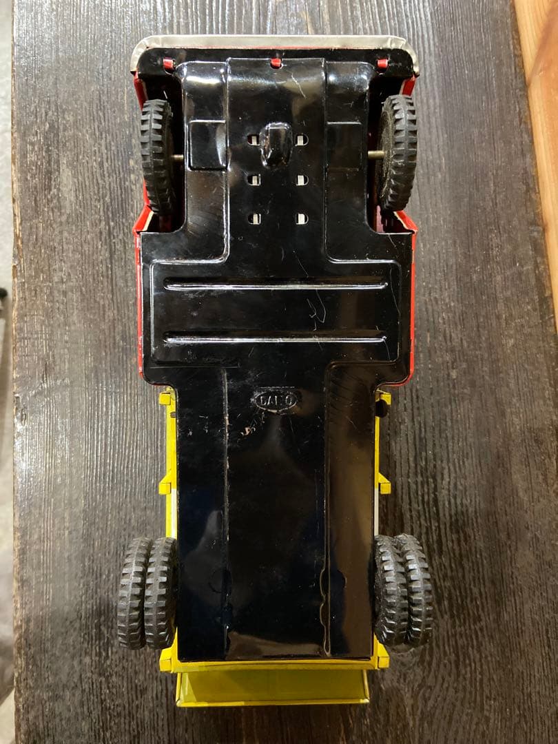 ブリキ玩具箱付き　DAITO フリクションダンプ　ボンネットトラック　昭和レトロ