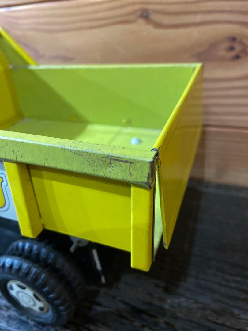 ブリキ玩具箱付き　DAITO フリクションダンプ　ボンネットトラック　昭和レトロ