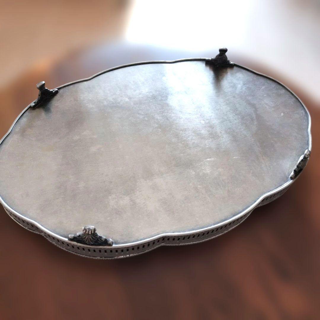 シルバー　オーバルプレート　イギリス