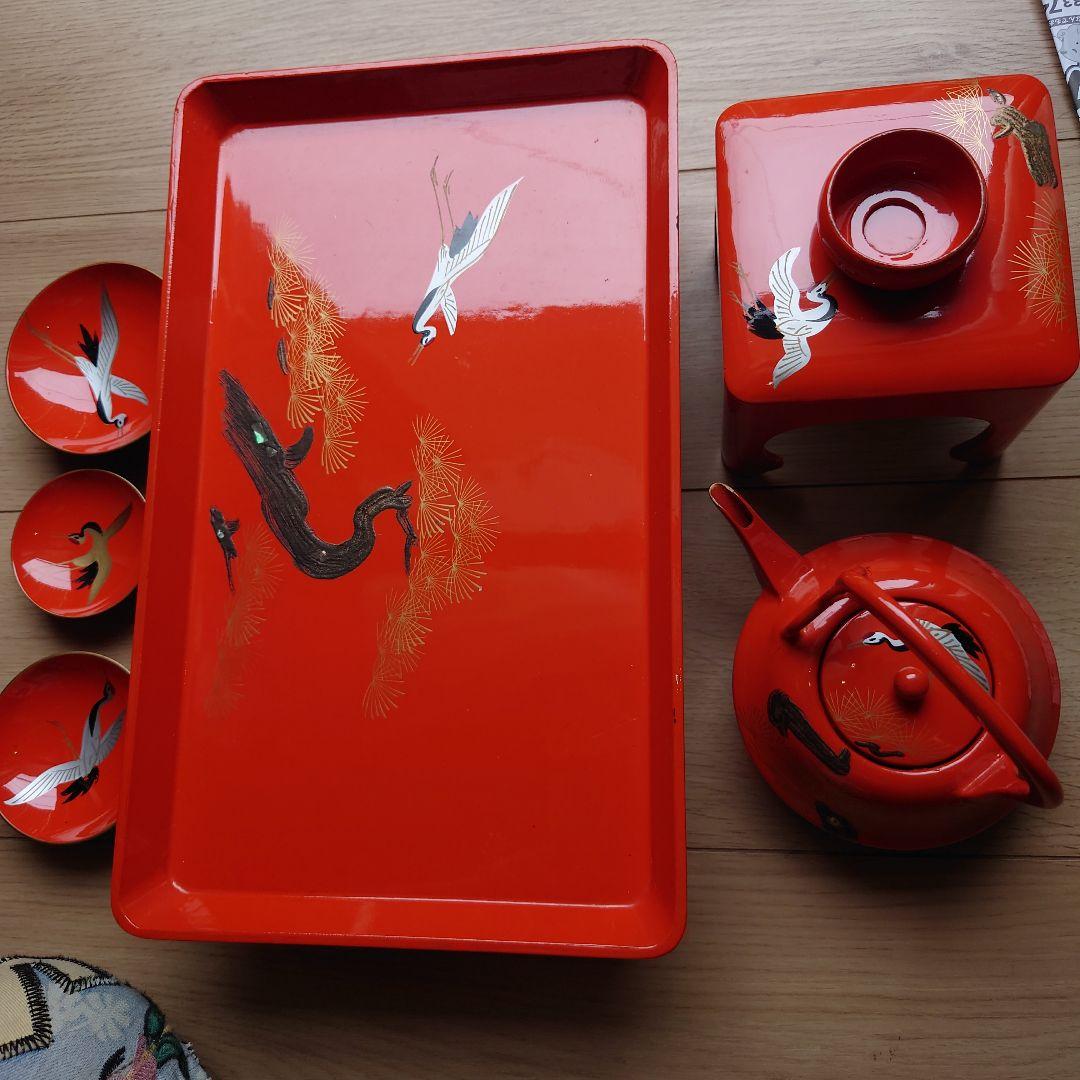 朱塗木製三々九度セット