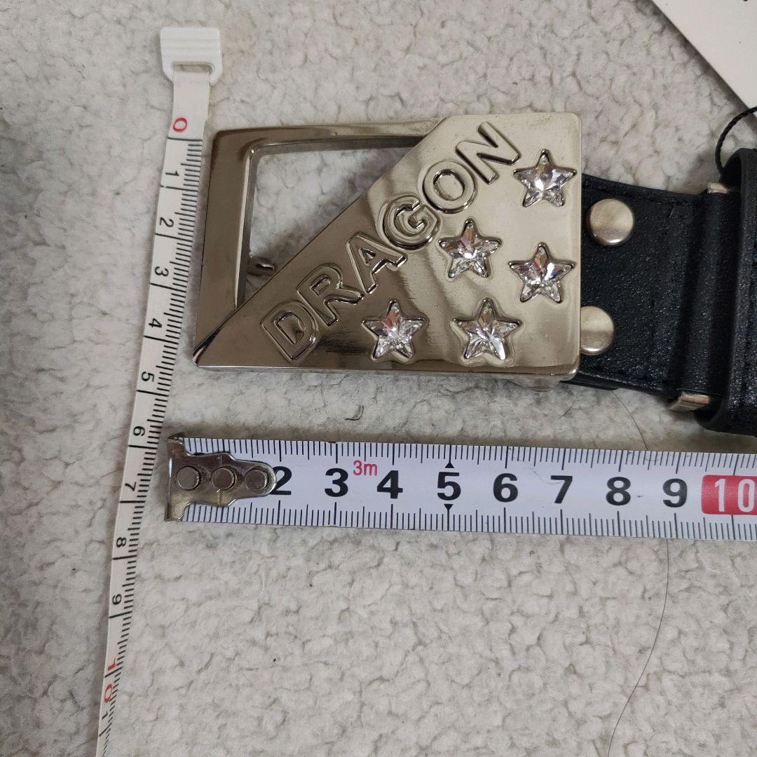 ダンスウィズドラゴン バックルベルト 黒 ゴルフウェア　ビシュー　スター　新品