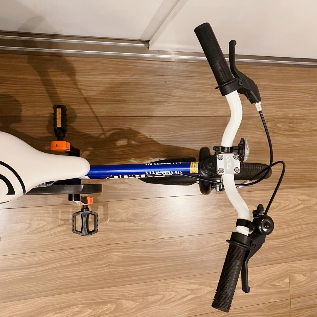 るんるん専用d-bike master 16インチ ブルー 送料無料補助輪無