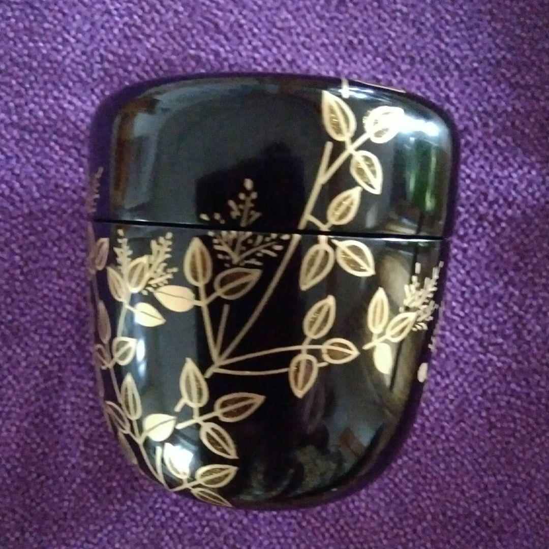 未使用品 金蒔絵　春路　棗　茶入　本漆器　茶道　美術品
