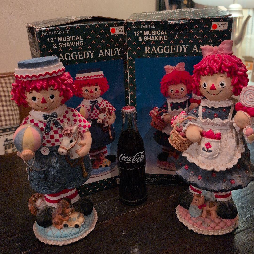 アン＆アンディ　陶器 オルゴールドール　ペア