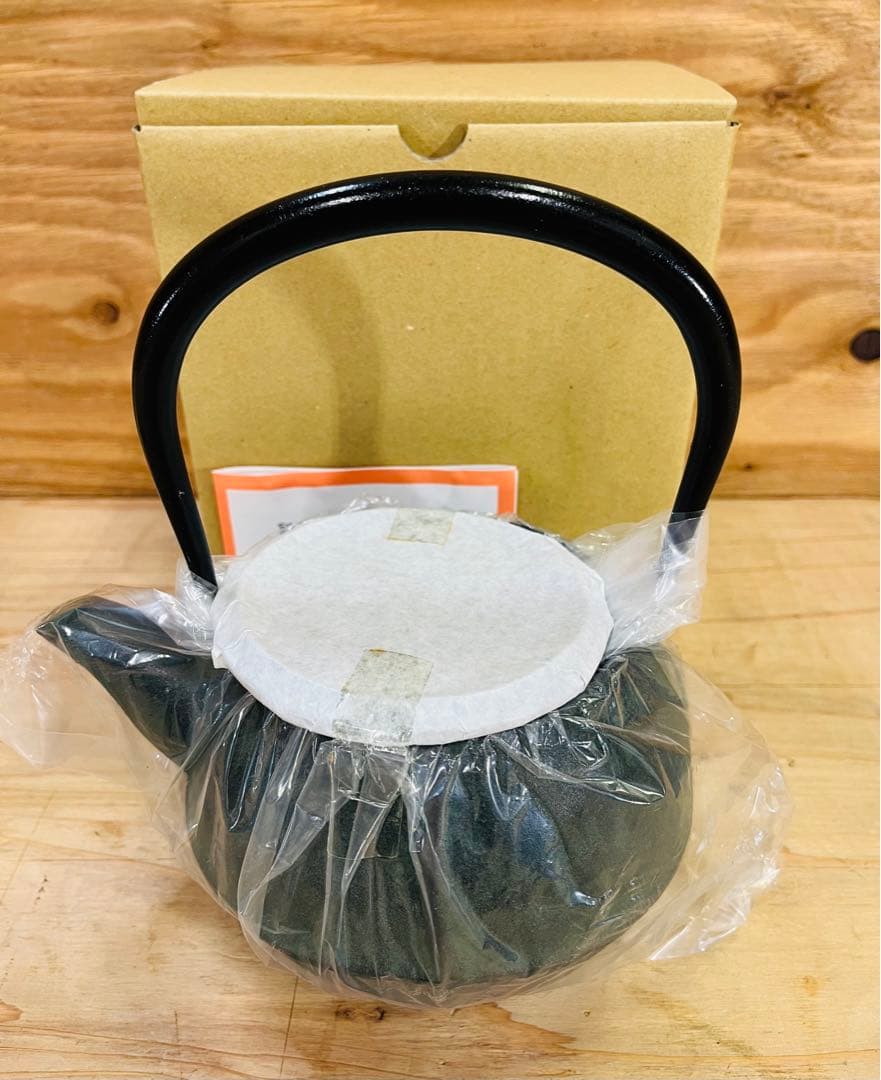 未使用 長期保管品 南部鉄瓶 池永鉄工 菖蒲グリーン 定価27500円