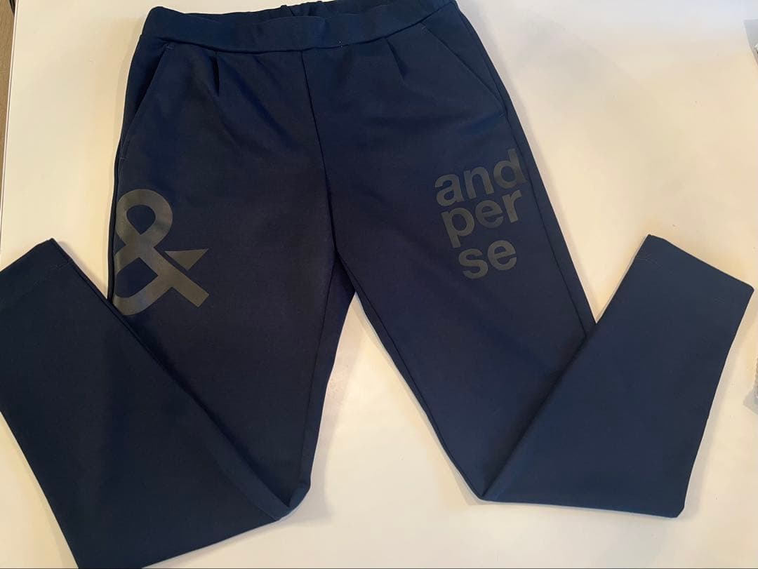 アンパスィ　and per se パンツ ネイビー