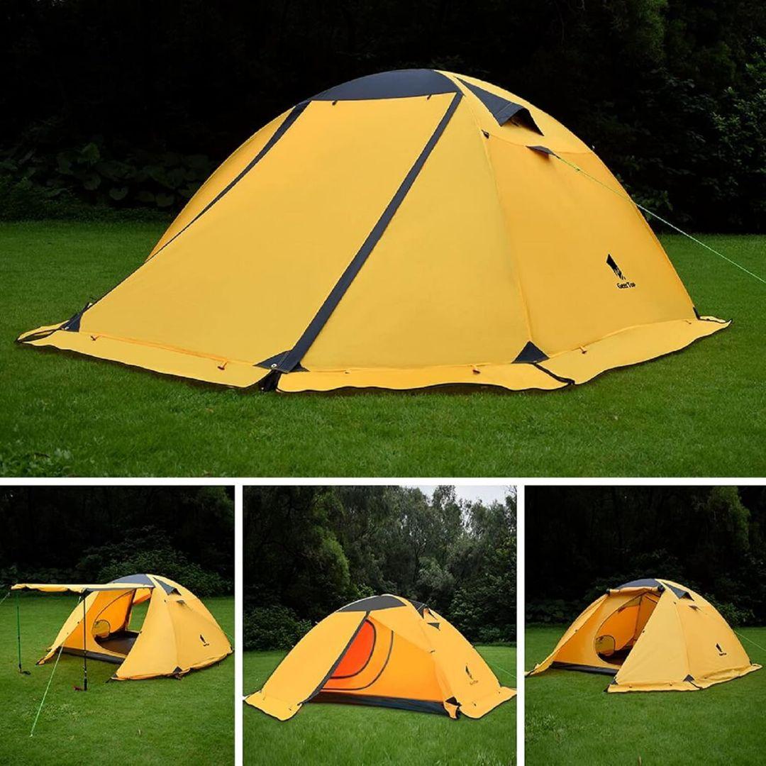 geer Top 4人用イエローテント PU3000MM 防水 4シーズン
