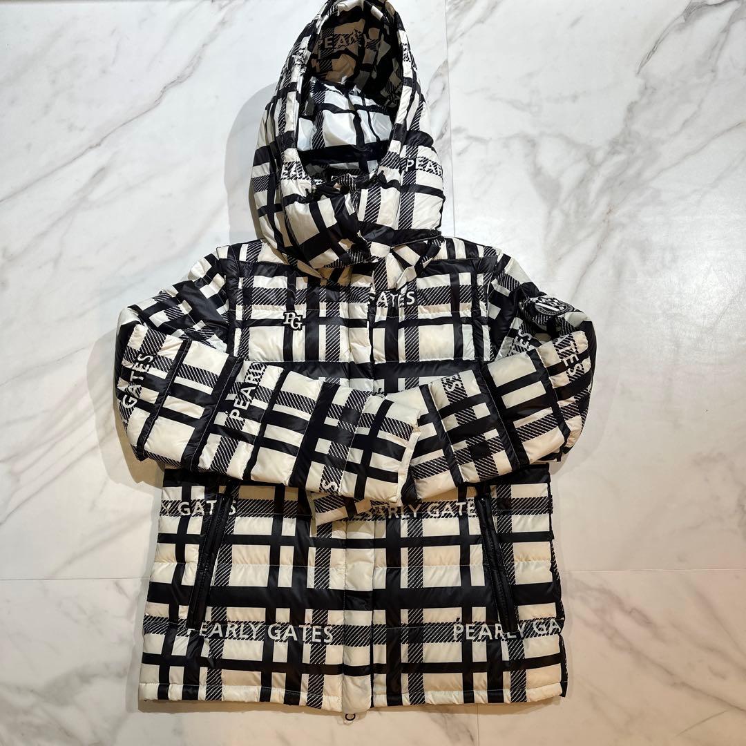 PEARLY GATES チェック柄ジャケット フード付き