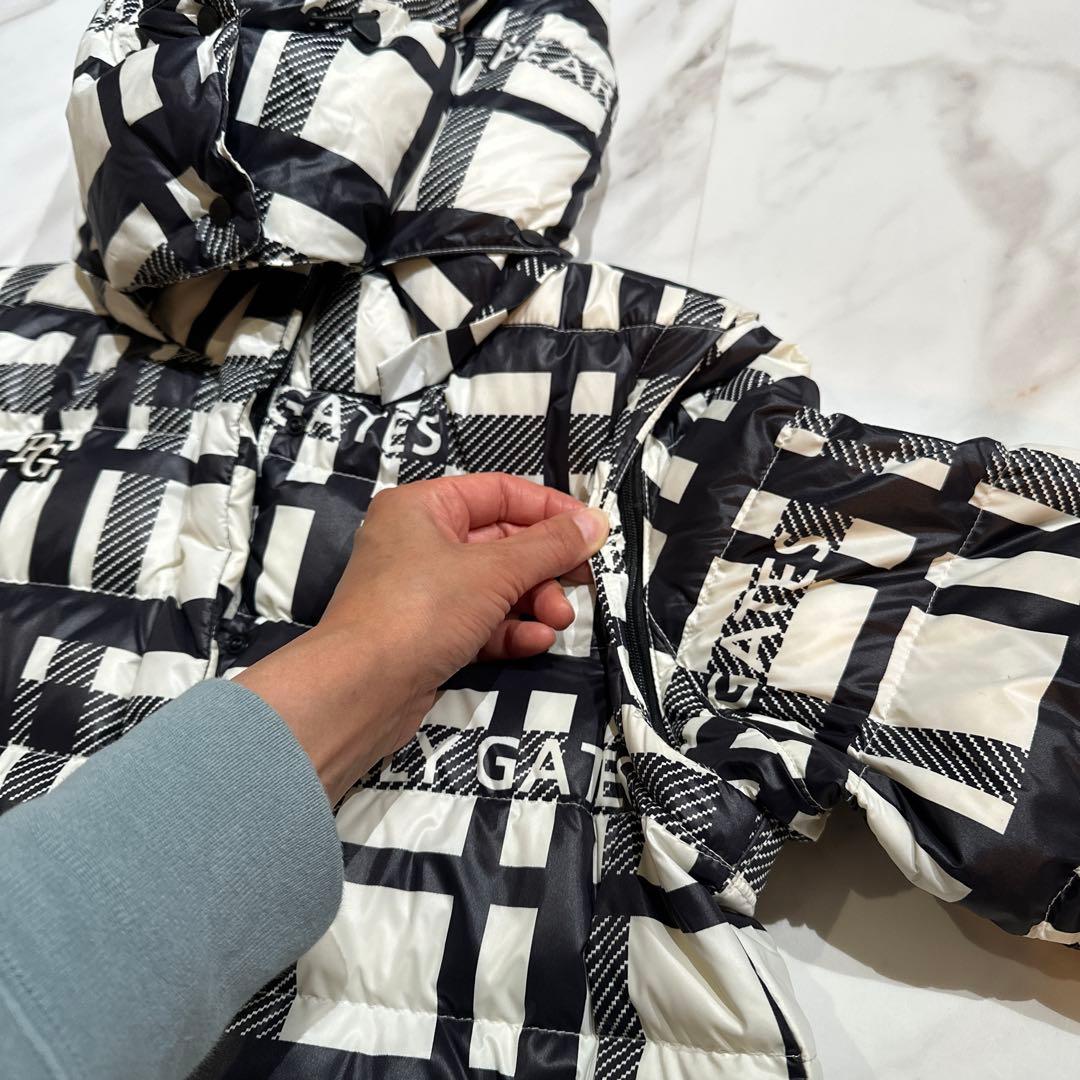 PEARLY GATES チェック柄ジャケット フード付き