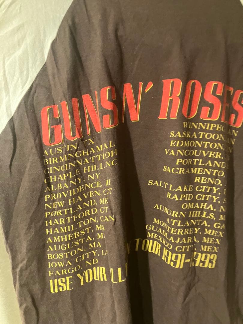 【激レア】GUNS N' ROSES ツアー　バンドTシャツ　ベースボール