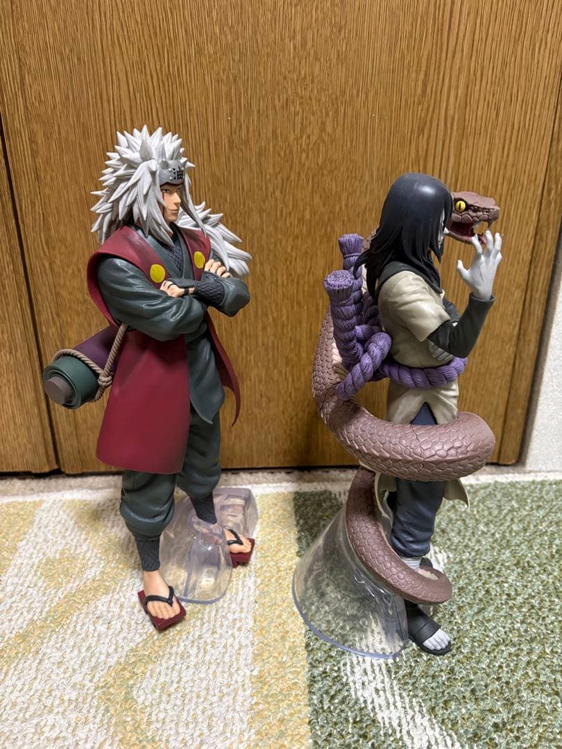 [訳あり必ず説明文をお読みください]ナルト疾風伝一番くじ　A賞自来也&B賞大蛇丸