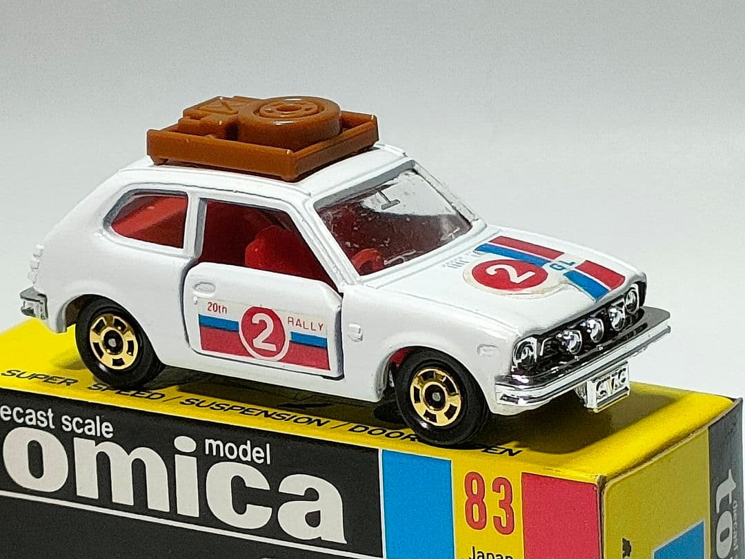 黒箱トミカ 83　ホンダシビックGLラリータイプ　美品　日本製　デッドストック
