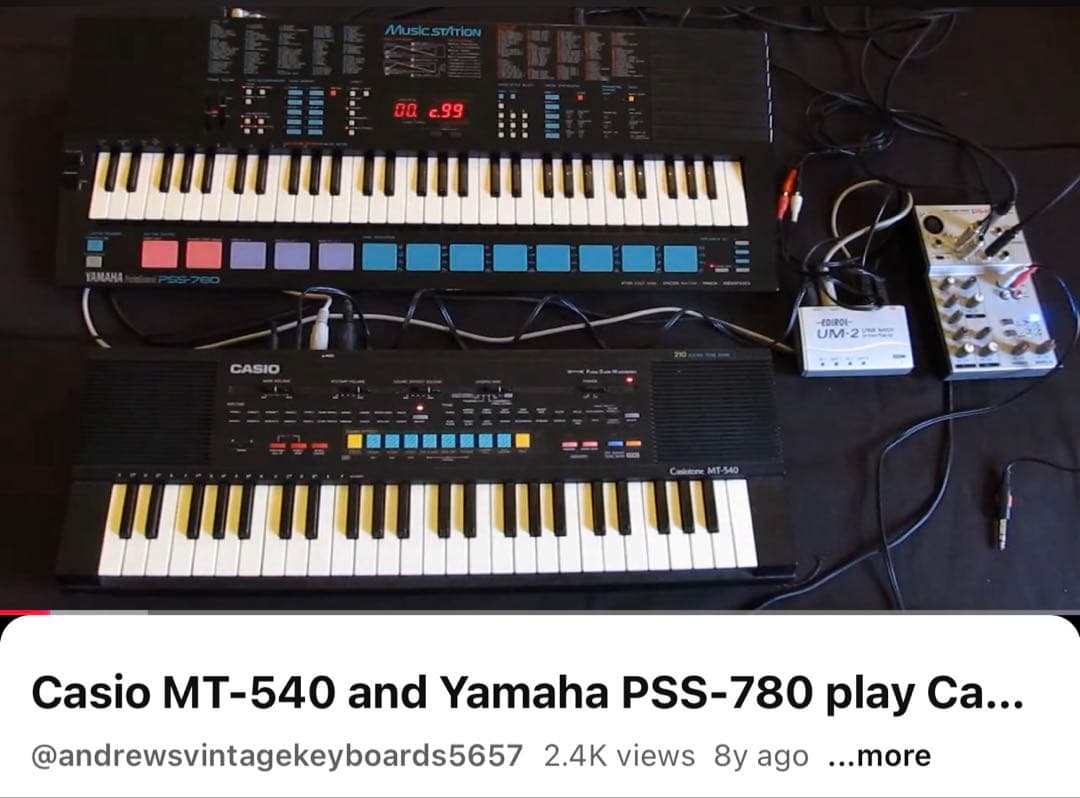 Casio MT-540☆珍品シンセ☆環境音BGM機能付き☆美品箱付き☆