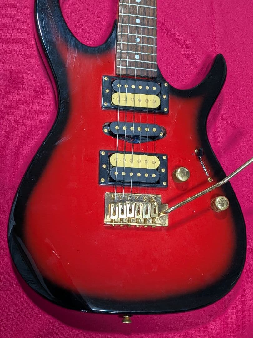 Jemma エレキギター レッド/ブラックトレモロアーム付き