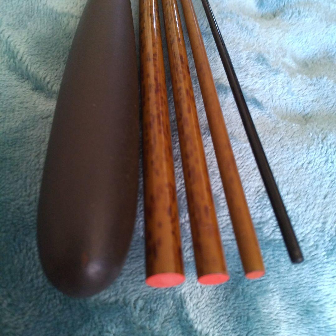 ★ヘラ竿【ジャンク品/実釣OK】★2本セット　朱紋峰先ぬけ15尺/品名不詳12尺