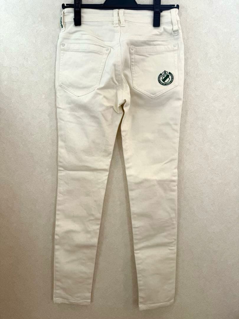 【超美品】PEARLY GATES スリムフィットパンツ 白 00