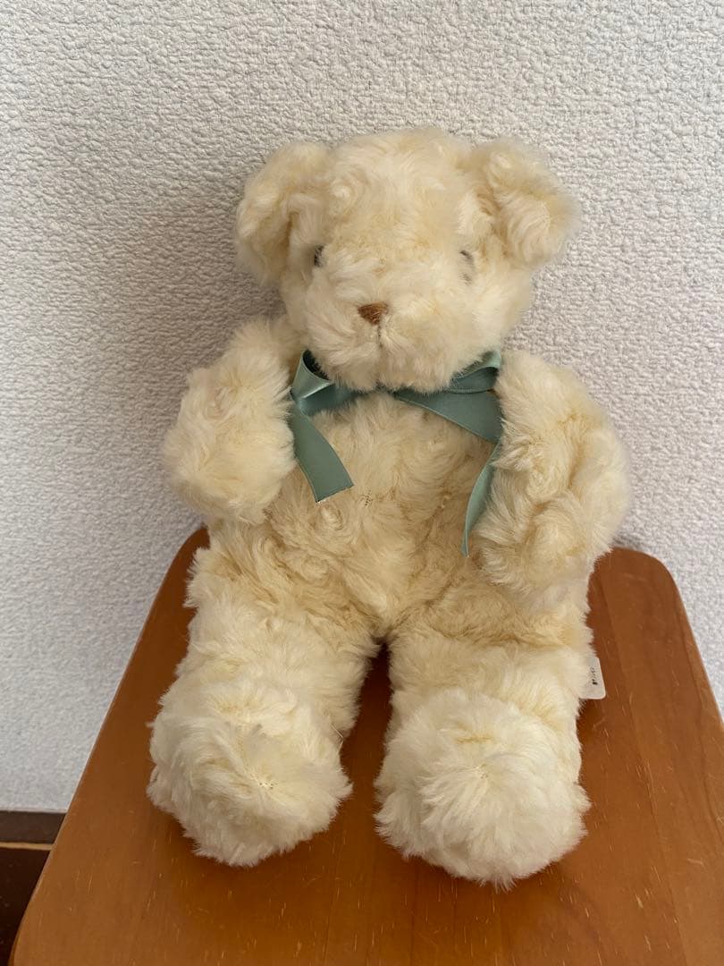 タグ付　日本製　（株）サンレモン　カスタムベア　ベレット　白くま　グリーンリボン