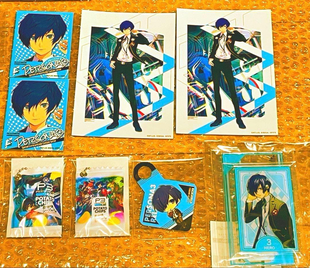 新品　ペルソナ3 主人公　結城理　アイギス　FIFS 缶バッジ　アクリルブロック