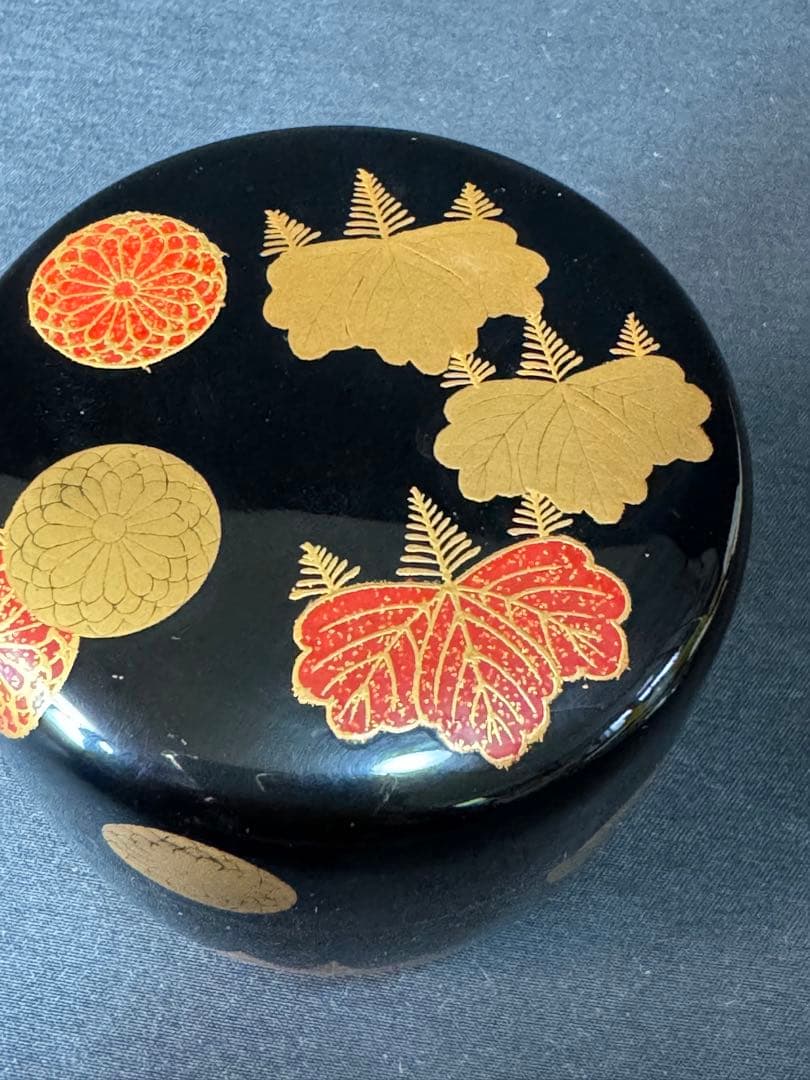 E982 送料無料　金彩蒔絵　棗　在銘　茶道具　茶室　茶道　共箱