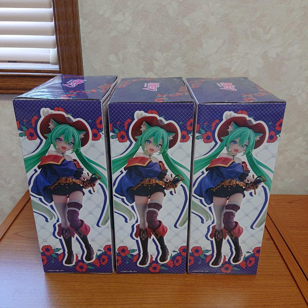 初音ミク Wonderland フィギュア 長靴を履いた猫 3体セット