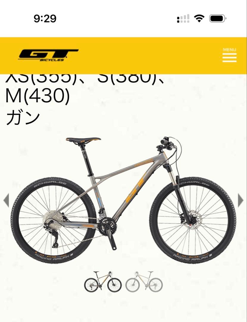 GT マウンテンバイク　カーボン