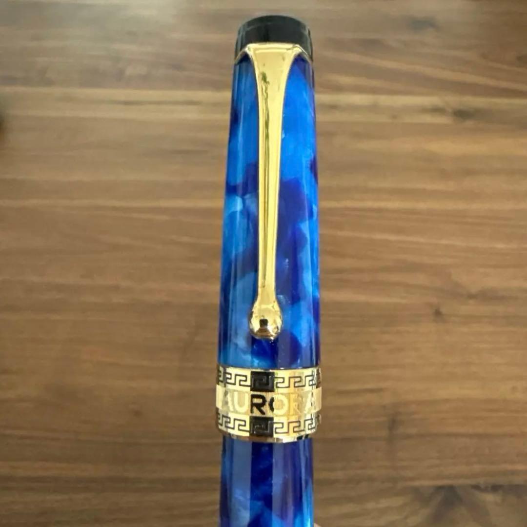 AURORA アウロラ 万年筆 オプティマ 996-B ブルー 吸入式 細字 F
