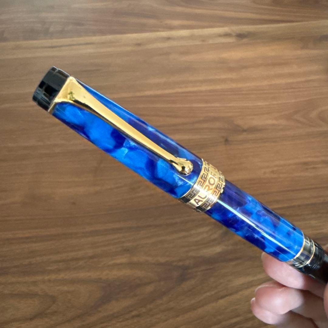 AURORA アウロラ 万年筆 オプティマ 996-B ブルー 吸入式 細字 F