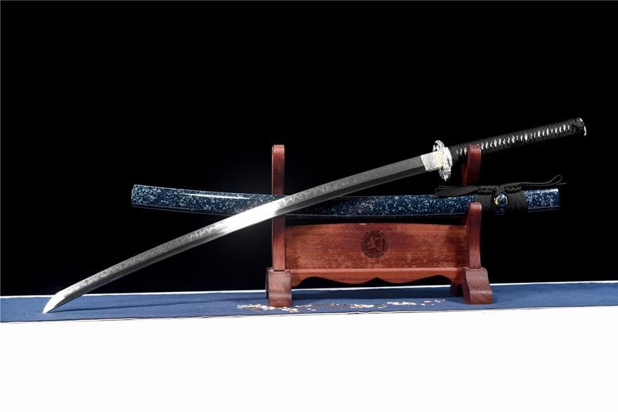 T 10焼刃木の葉紋侍刀『銀貔貅』 日本刀 模造刀 居合刀