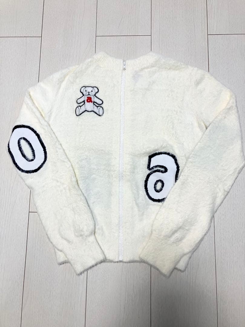 【超美品】アルチビオ シャギーニットジャケット ロゴ 2023秋冬 サイズ36