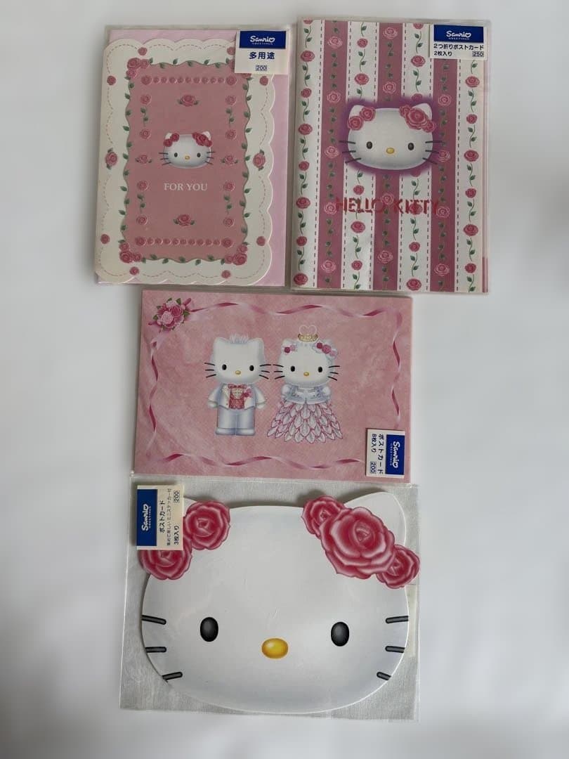 【全点ローズ柄】激レア サンリオ レトロ ポストカード 4点 ピューロ限定衣装含