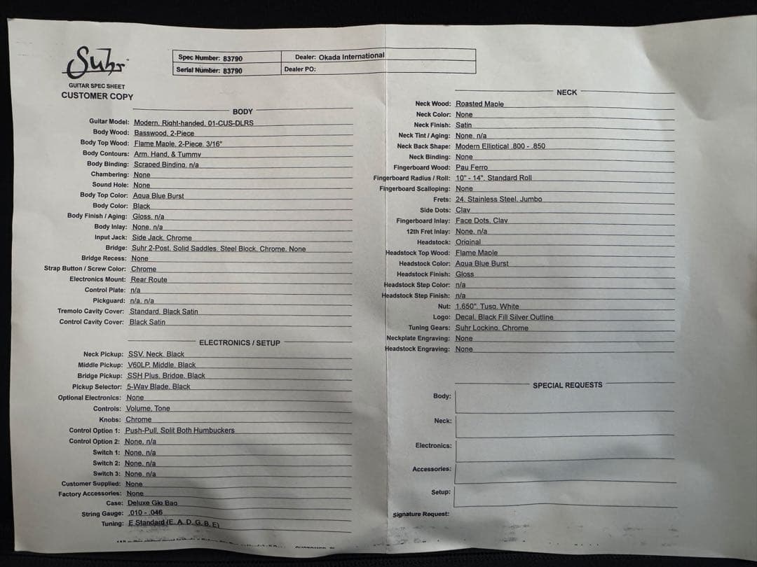 ギター suhr JE-Line Modern Plus