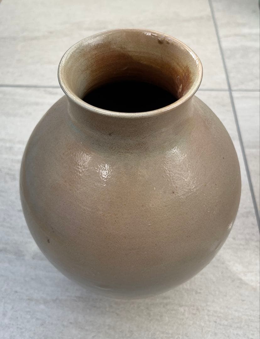 備前焼 壺 未使用品 裏刻印あり 高さ約32cm 茶道具 骨董品 陶芸 和陶器