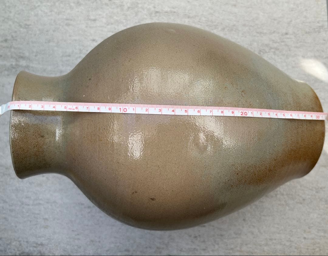 備前焼 壺 未使用品 裏刻印あり 高さ約32cm 茶道具 骨董品 陶芸 和陶器