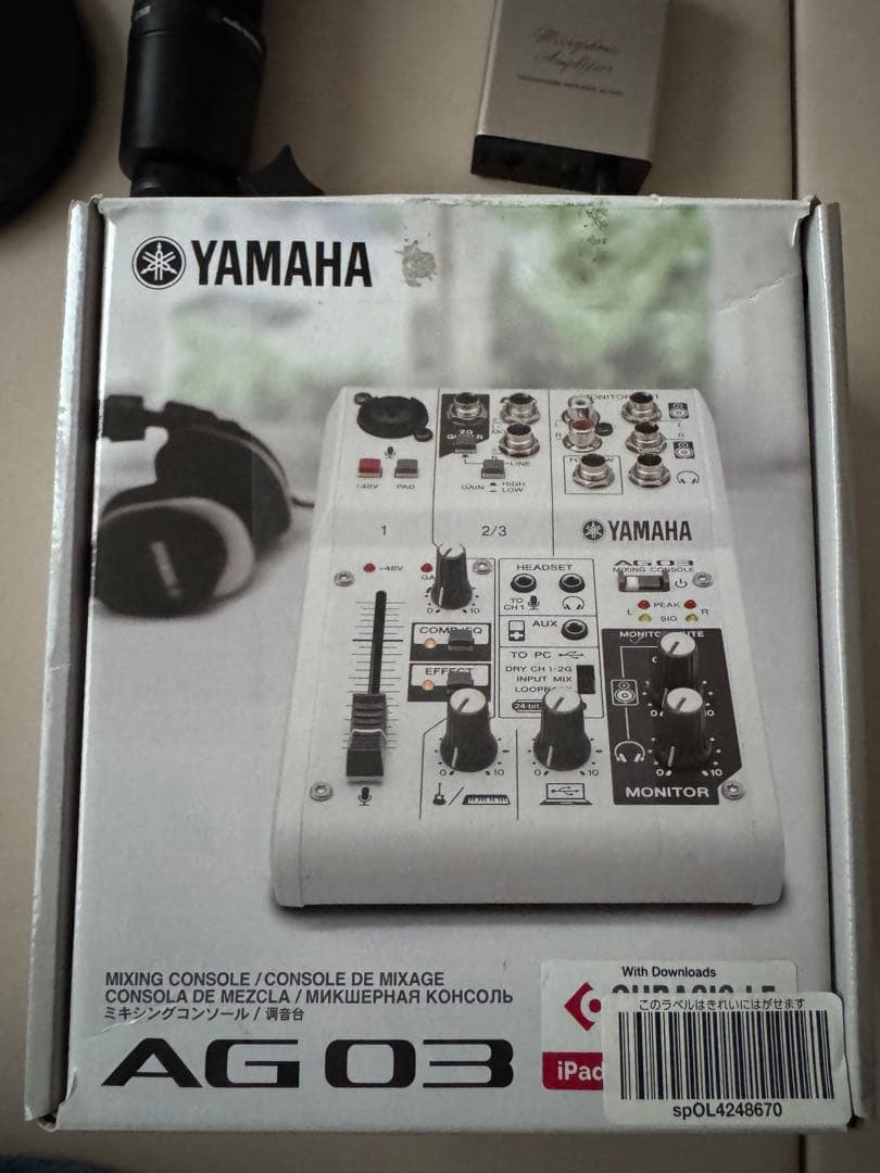 Yamaha AG03 ＋ Audio-Technica AT2020＋周辺機器
