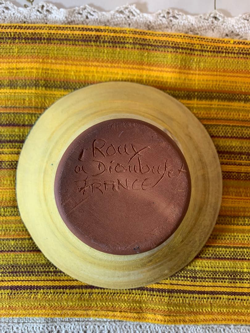 フランス製　プロバンスのビンテージの女性作家の素敵なオリーブ柄の小鉢2個セット！